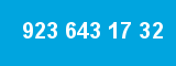 923 643 17 32 923 643 17 32